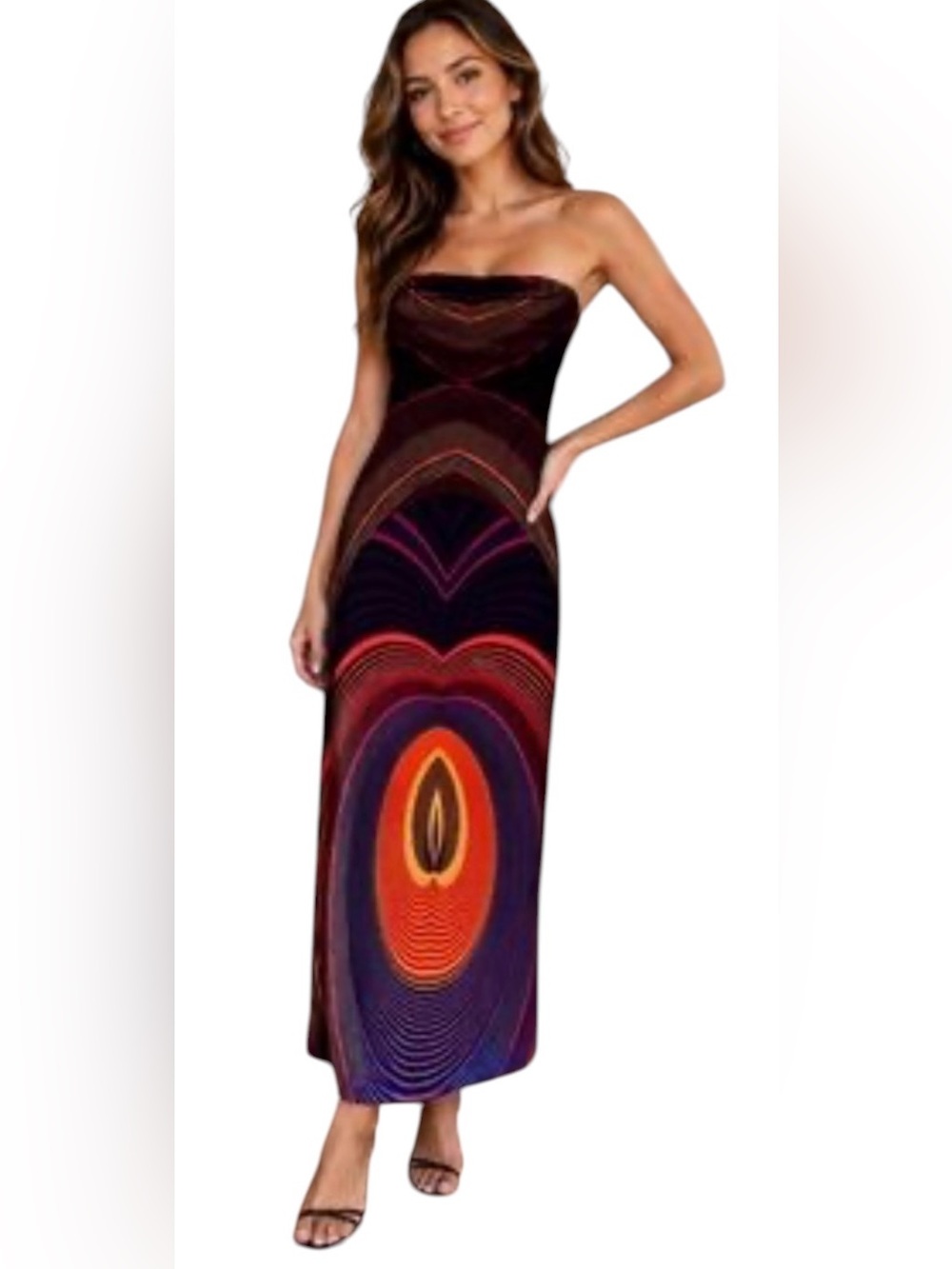Forever 21 Strapless Maxi Dress Y2K